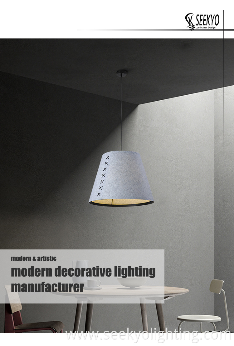 The Nordic Modern Felt Pendant Lamp is a stylish and contemporary lighting fixture that adds a touch of warmth and texture to any space. The Nordic Modern Felt Pendant Lamp is a stylish and contemporary lighting fixture that adds a touch of warmth and texture to any space.